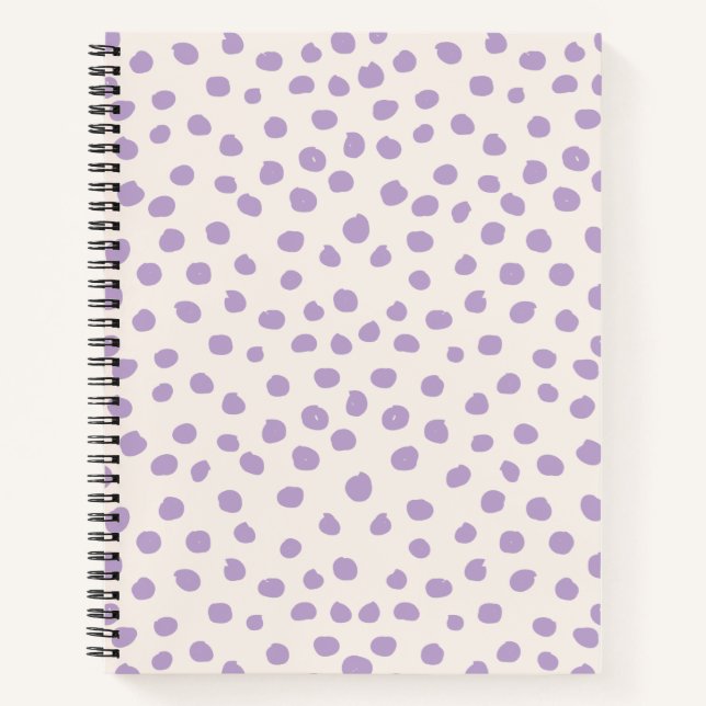 Carnet Points violets Préppy Points Posters de animaux mo (Devant)