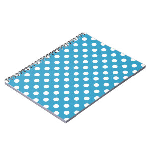 Carnet Pois blancs sur Arrière - plan bleu Peacock