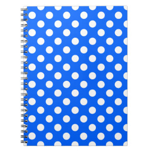 Carnet Pois blancs sur bleu royal