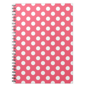 Carnet Pois blancs sur corail