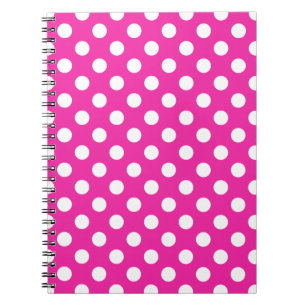 Carnet Pois blancs sur fuchsia
