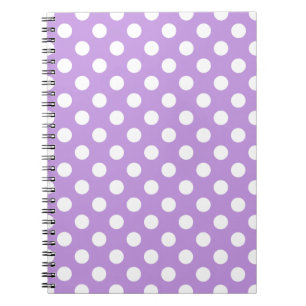 Carnet Pois blancs sur lilas