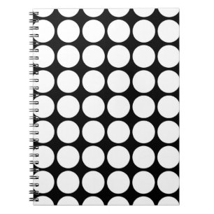 Carnet Pois blancs sur noir