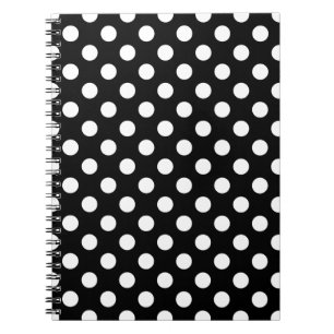 Carnet Pois blancs sur noir