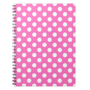 Carnet Pois blancs sur rose