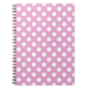 Carnet Pois blancs sur rose pâle