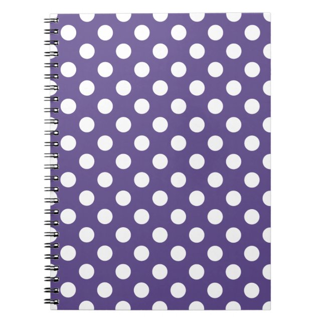 Carnet Pois blancs sur ultra violet (Devant)