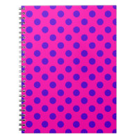 Pois bleus sur fuchsia