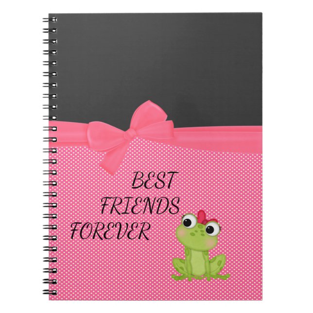 Carnet Pois, message Froggy-Motivationnel mignon (Devant)