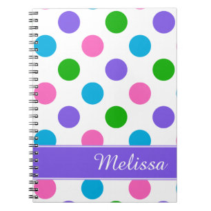 Carnet Pois multi de couleur