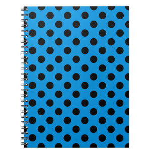 Carnet Pois noirs sur bleu ciel