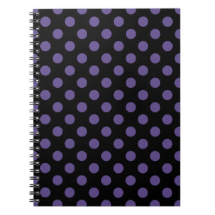 Carnet Pois ultra violets en noir