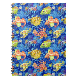 Carnet Poisson aquarelle drôle