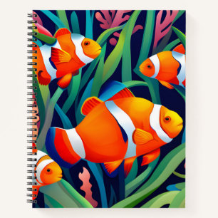 Carnet Poisson Clown Dans Les Algues