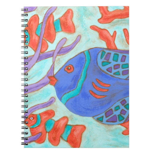 Carnet Poisson de couleur pop (Devant)