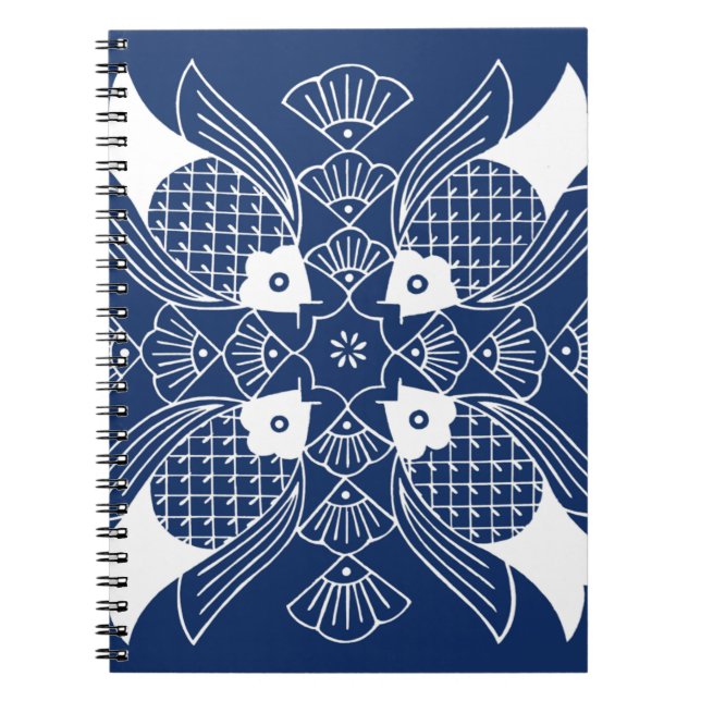 Carnet Poisson sous-marin avec Arrière - plan bleu (Devant)