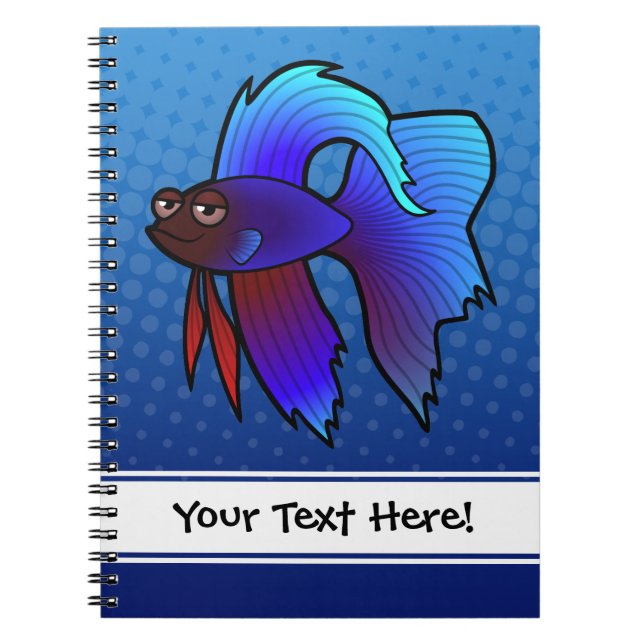 Carnet Poissons de Betta de bande dessinée/poissons de (Devant)