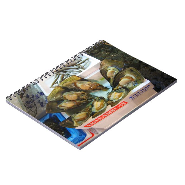 Carnet Poissons de moules géantes Tsukiji, Tokyo, Japon (Côté gauche)