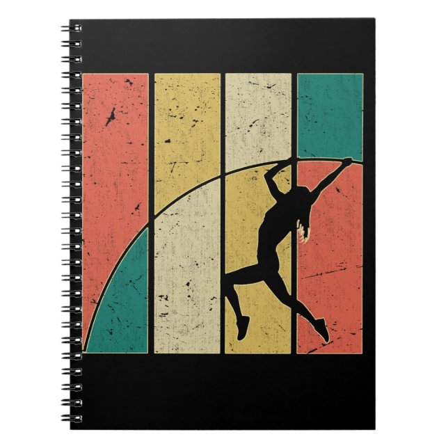 Carnet Pôle Rétro Vaulting Girl Pole Vaulter (Devant)
