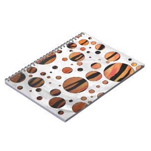 Carnet Polis Dot Tiger Hot orange et noir