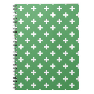 Carnet Polka blanche croise sur vert