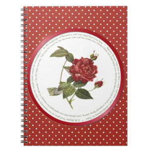 Carnet Polka Dot Flower Significations - Rose rouge