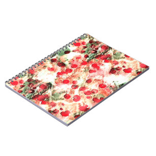 Carnet Polka Dot Grunge Rouge Rose