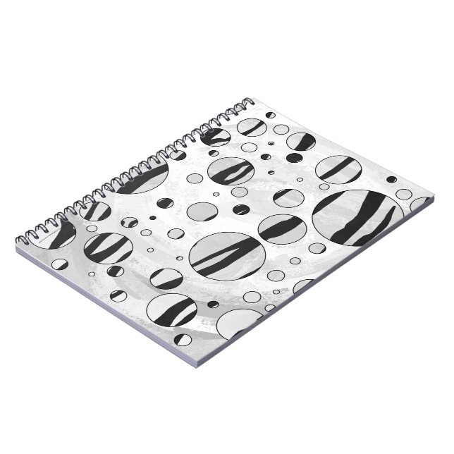 Carnet Polka Dot Tiger noir et blanc (Côté gauche)