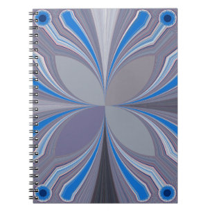 Carnet Polka gris cendré bleu Pointe Texture Art Imprimer