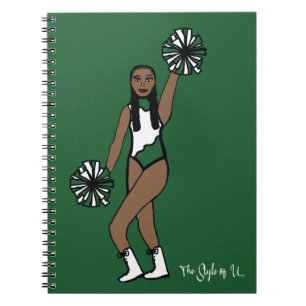 Carnet Pom Dancer White Green Accent P