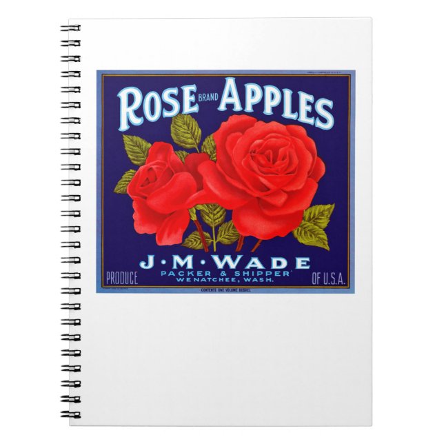 Carnet Pommes de marque rose (Devant)