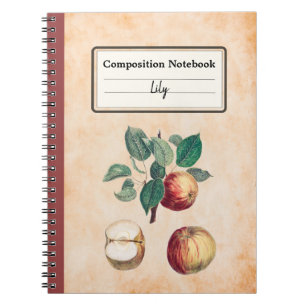 Carnet Pommes Rouges À Composition Personnalisée Feuille