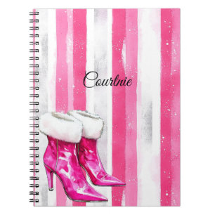 Carnet Pompes à talon haute couleur rose crème