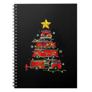 Carnet Pompier Camion Arbre de Noël Hommes Femmes