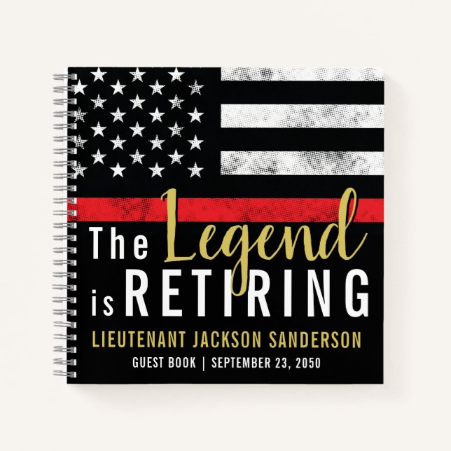 Carnet Pompier Retraite Partie pompier Invité (Devant)