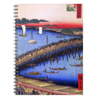 Carnet Pont de Ryōgoku et la grande rive (両国橋大川ばた)