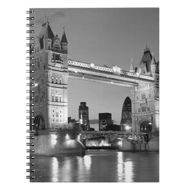 Carnet Pont Tour de Londres blanc noir (Devant)