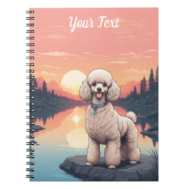 Carnet Poodle au bord du lac (Devant)