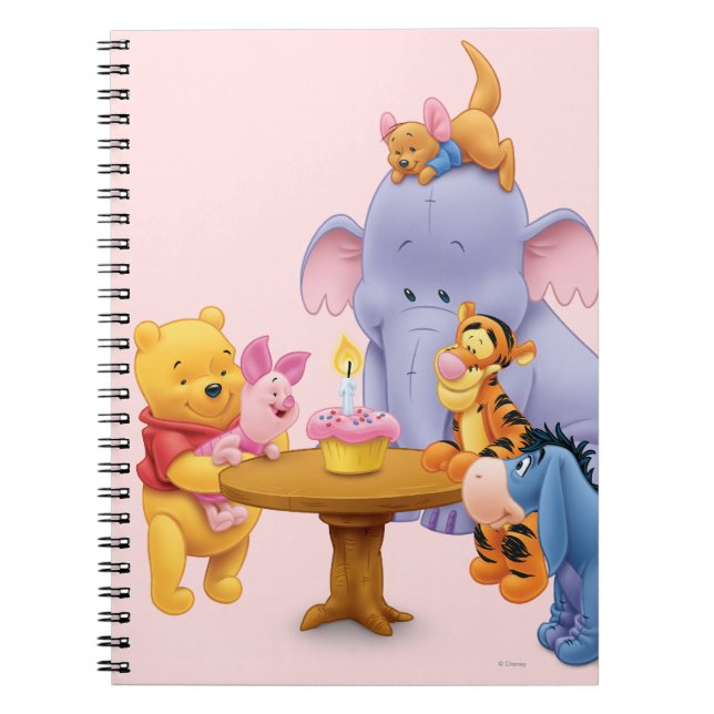 Carnet Pooh et amis Anniversaire (Devant)