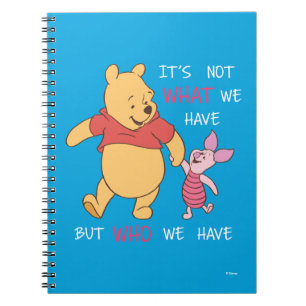 Carnet Pooh & Piglet Ce n'est pas ce que nous avons cit