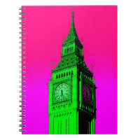 Pop Art Big Ben Londres Voyage Rose Vert