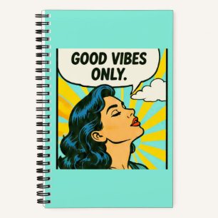 Carnet Pop Art « Bonne vibration seulement »