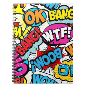 Carnet Pop Art Comic : Retro Motif sans couture