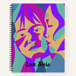 Carnet Pop art   Deux femmes   Citation de Rumi Love