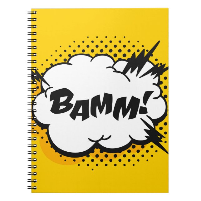 Carnet Pop art discours bulle dessin avec du texte. Caric (Devant)