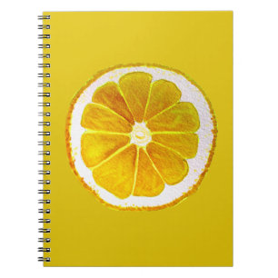 Carnet Pop art jaune citron aquarelle originale