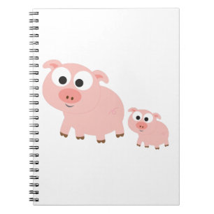 Carnet Porcs roses mignons