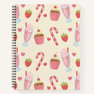 Carnet Portable à spirale Kawaii délicieux et doux