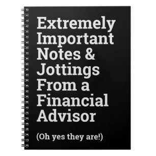 Carnet Portable Fun Important Financial Advisor