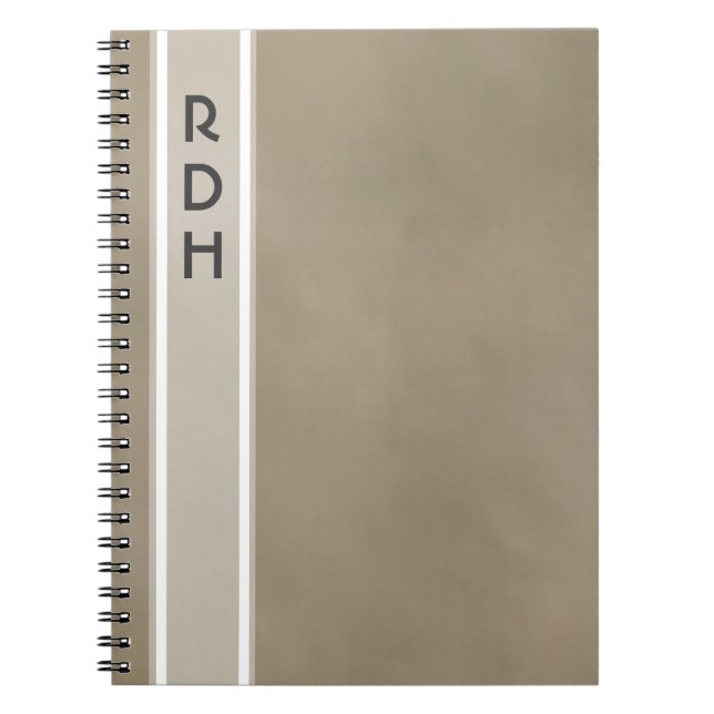 Carnet Portable Monogramme gris brouillard (Devant)